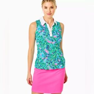 Lilly Pulitzer UPF 50+ Luxletic Imara Polo Top size M